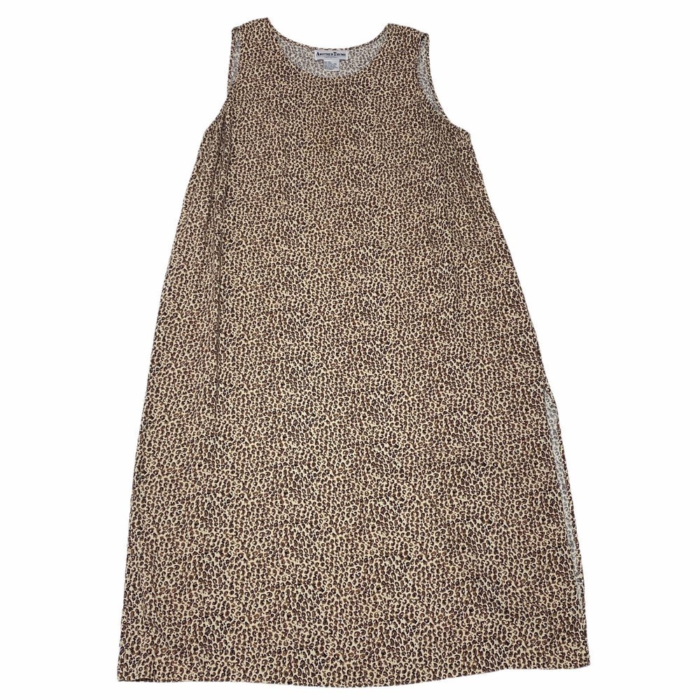 ANOTHER Thyme Leopard Print Shift Midi Dress 24W